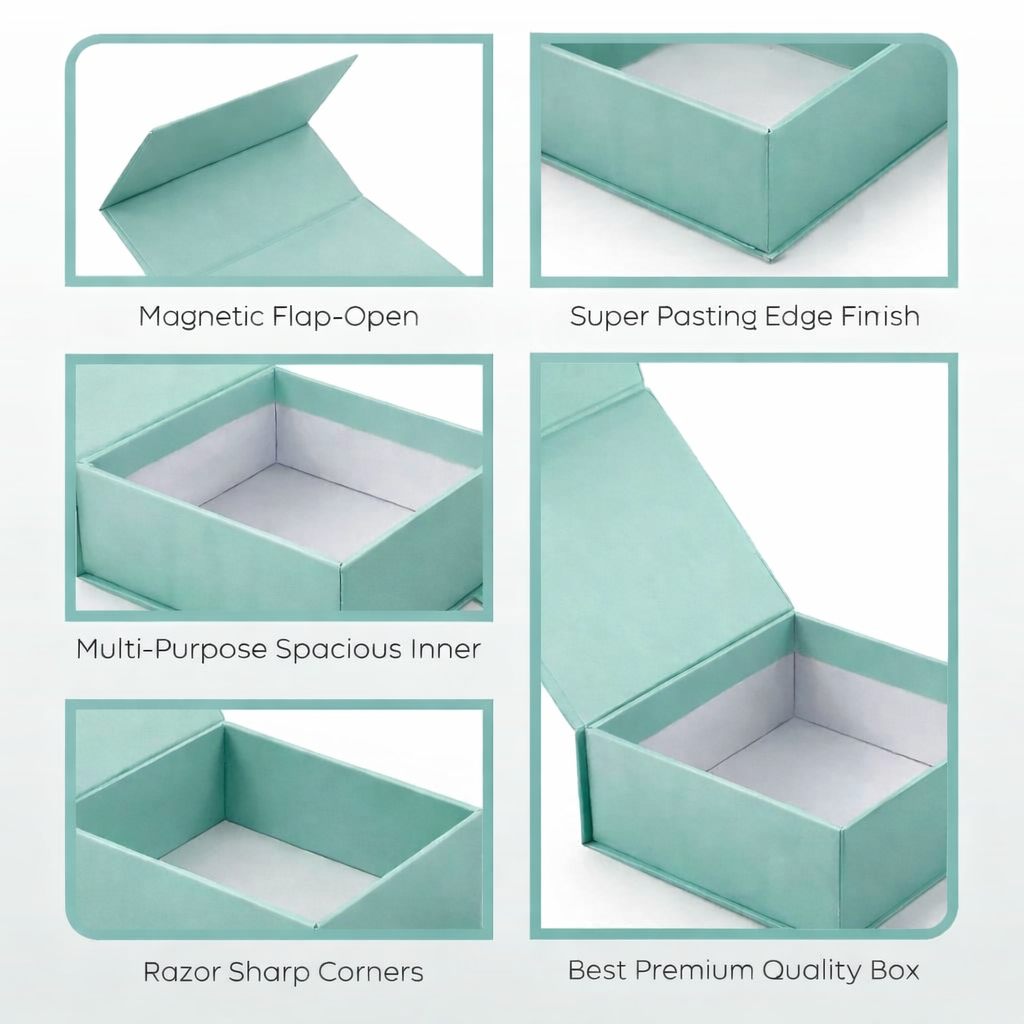 Pastel Green Magnetic Hamper Box (4x4x2 inch)