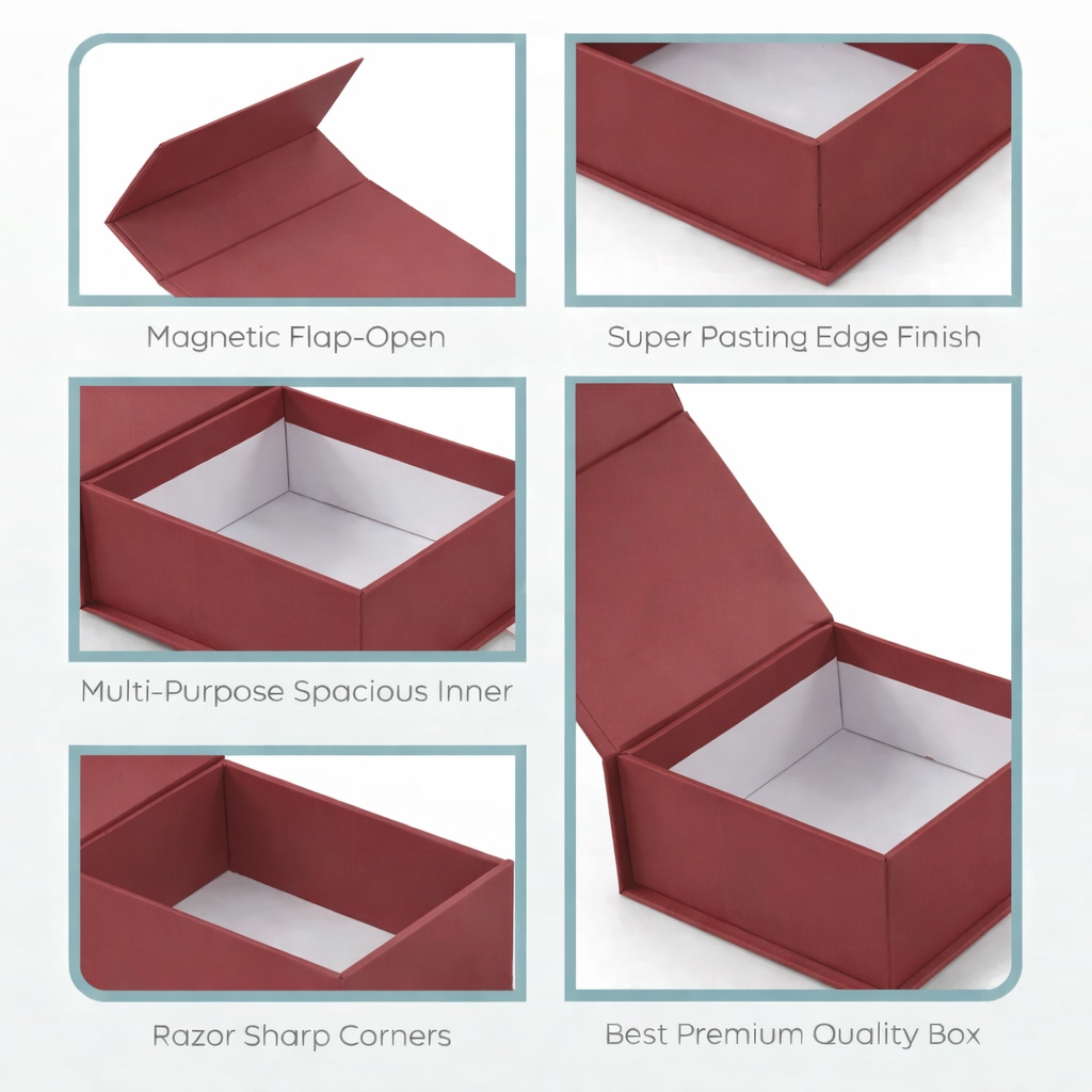 Red Magnetic Hamper Box (4x4x2 inch)