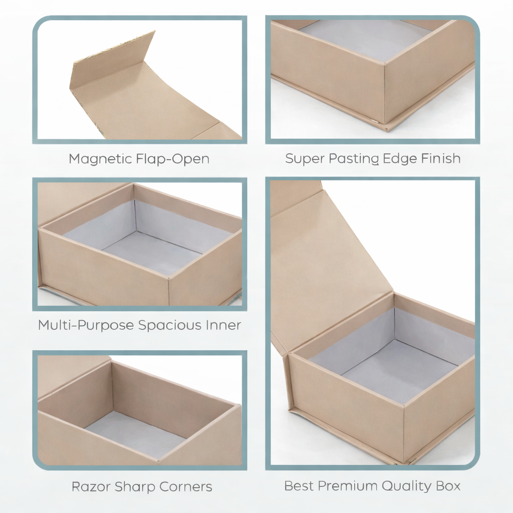 Bisque Collection Magnetic Pattern : Rigid Hamper Box (4x4x2 inch)