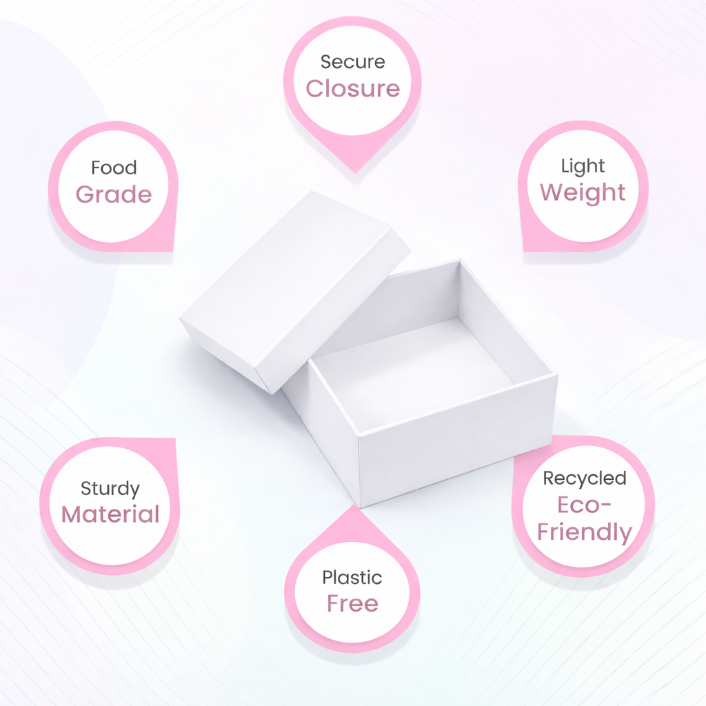 White Rigid Hamper Box (4x4x2 inch)