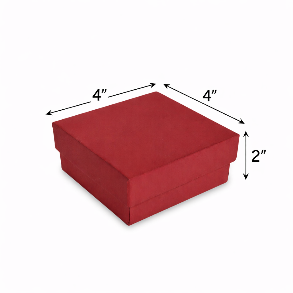 Red Rigid Hamper Box (4x4x2 inch)