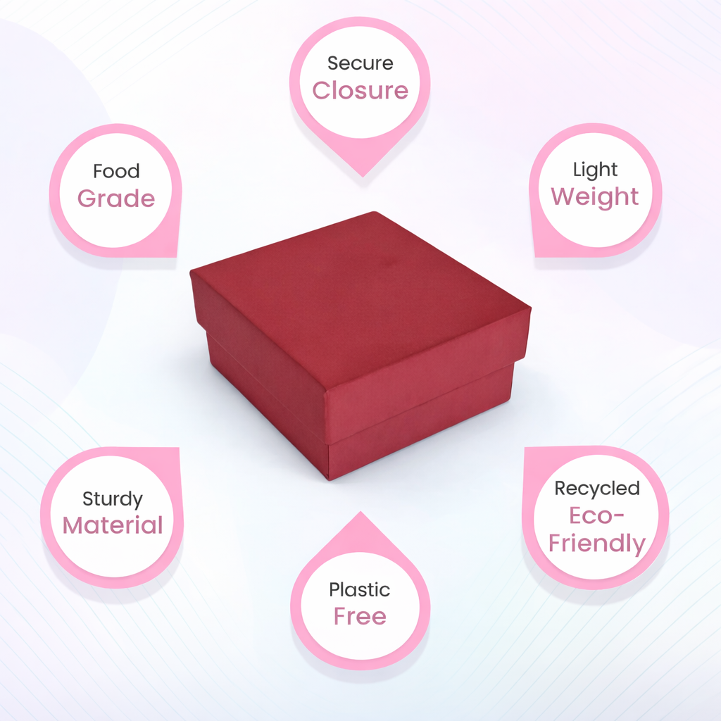 Red Rigid Hamper Box (4x4x2 inch)