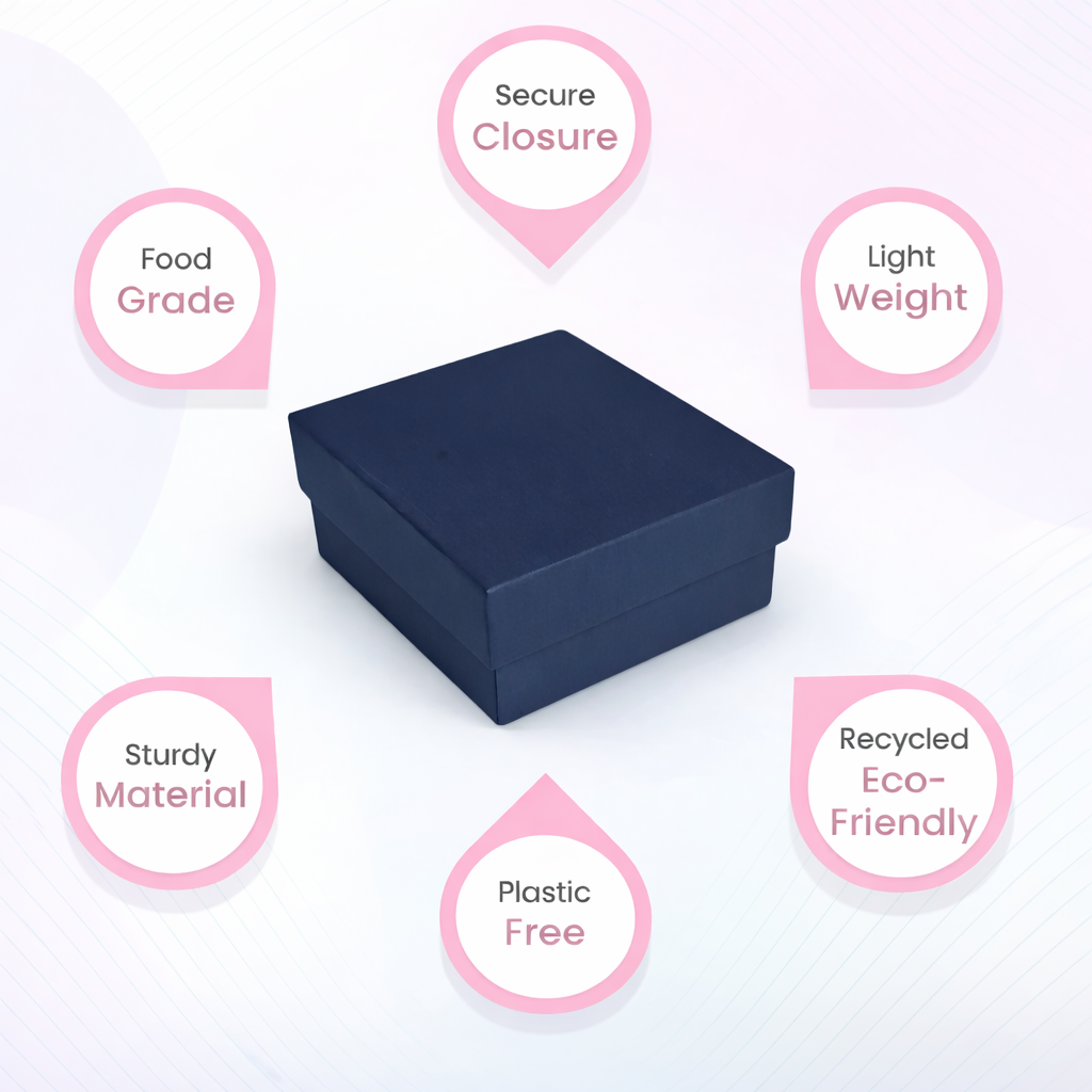 Blue Rigid Hamper Box (13x12x3 inch )