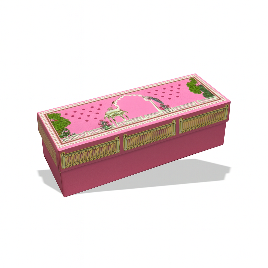 Gold Foil Three Jar Rigid Design 009 (11.3x4x3.4 inch)