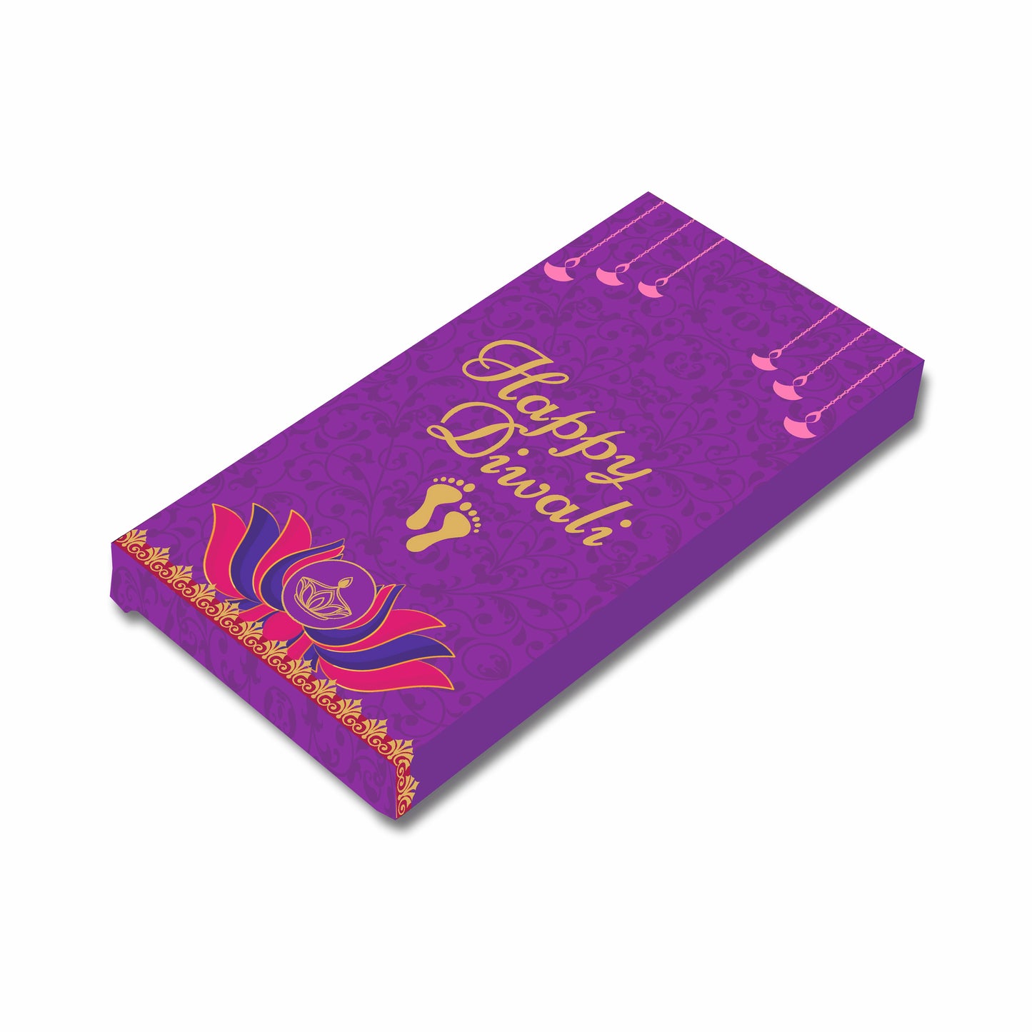 Diwali Chocolate Bar Box 17x8x1.3 cm Design 002 - back
