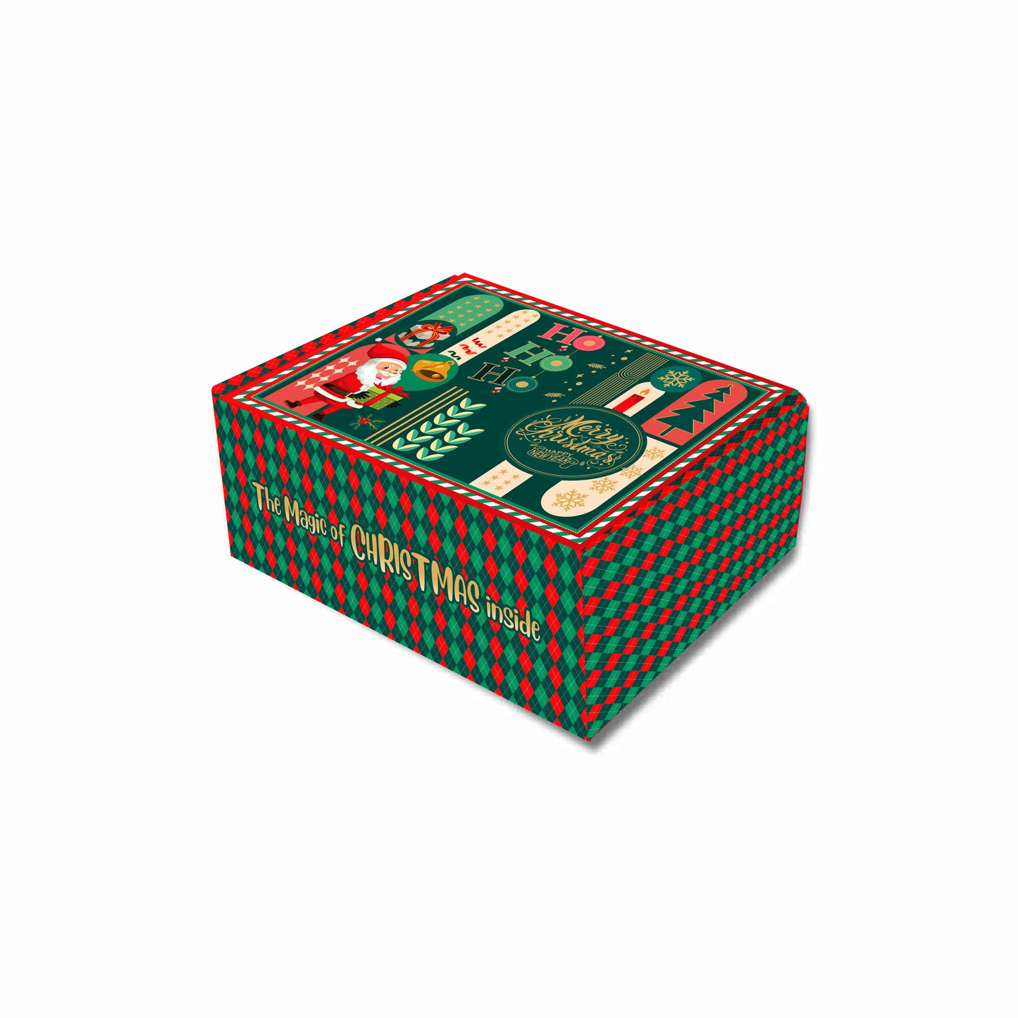 Corrugated Hamper Box (10.5x8x4 inch) : Christmas Collection Design 001