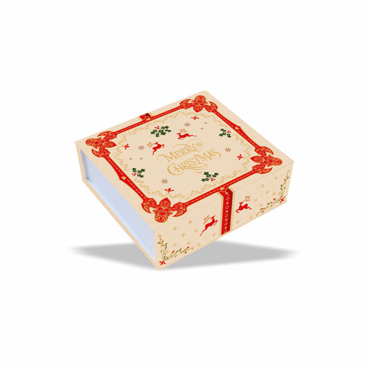 Rigid Magnetic  Hamper Box (6x6x2 inch) : Christmas Collection Design 002