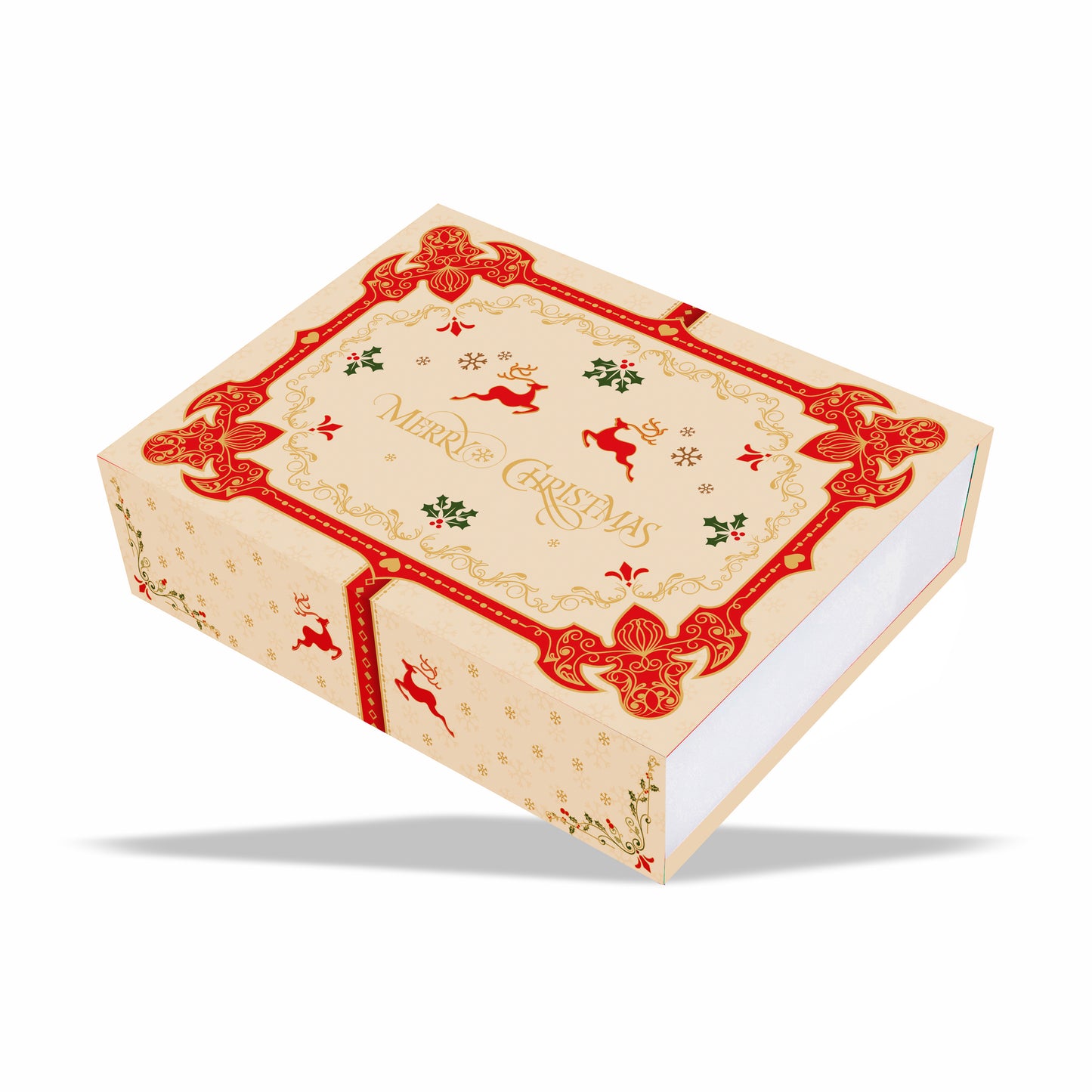 Rigid Magnetic Hamper Box (9x7x2 inch) : Christmas Collection Design 002