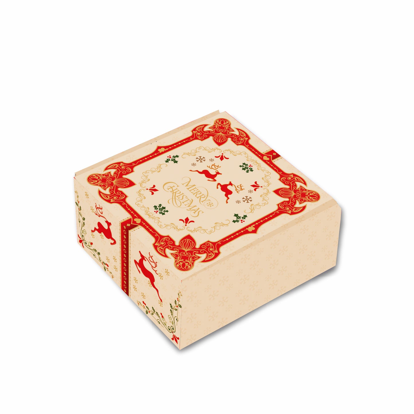 Corrugated Hamper Box (6x6x3 inch) : Christmas Collection Design 002