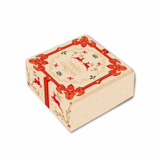 Corrugated Hamper Box (4.5×4.5×2 inch):  Christmas Collection Design 002