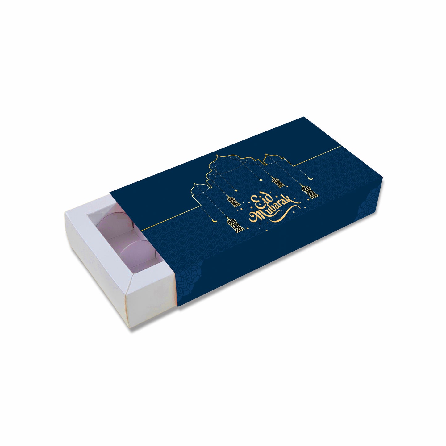 Eid Mubarak Chocolate Box for 12 Cavity (ID 6.69x5x1.6 inch)