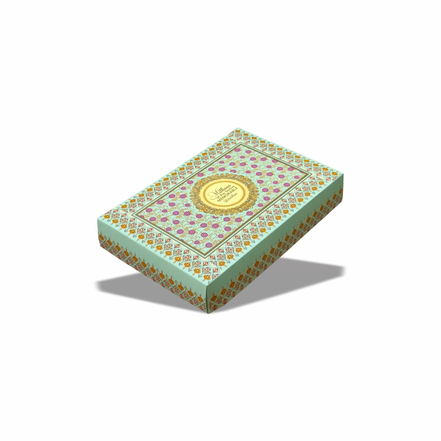 Gold Foil 1 /2 Kg Mithai Box Design 003