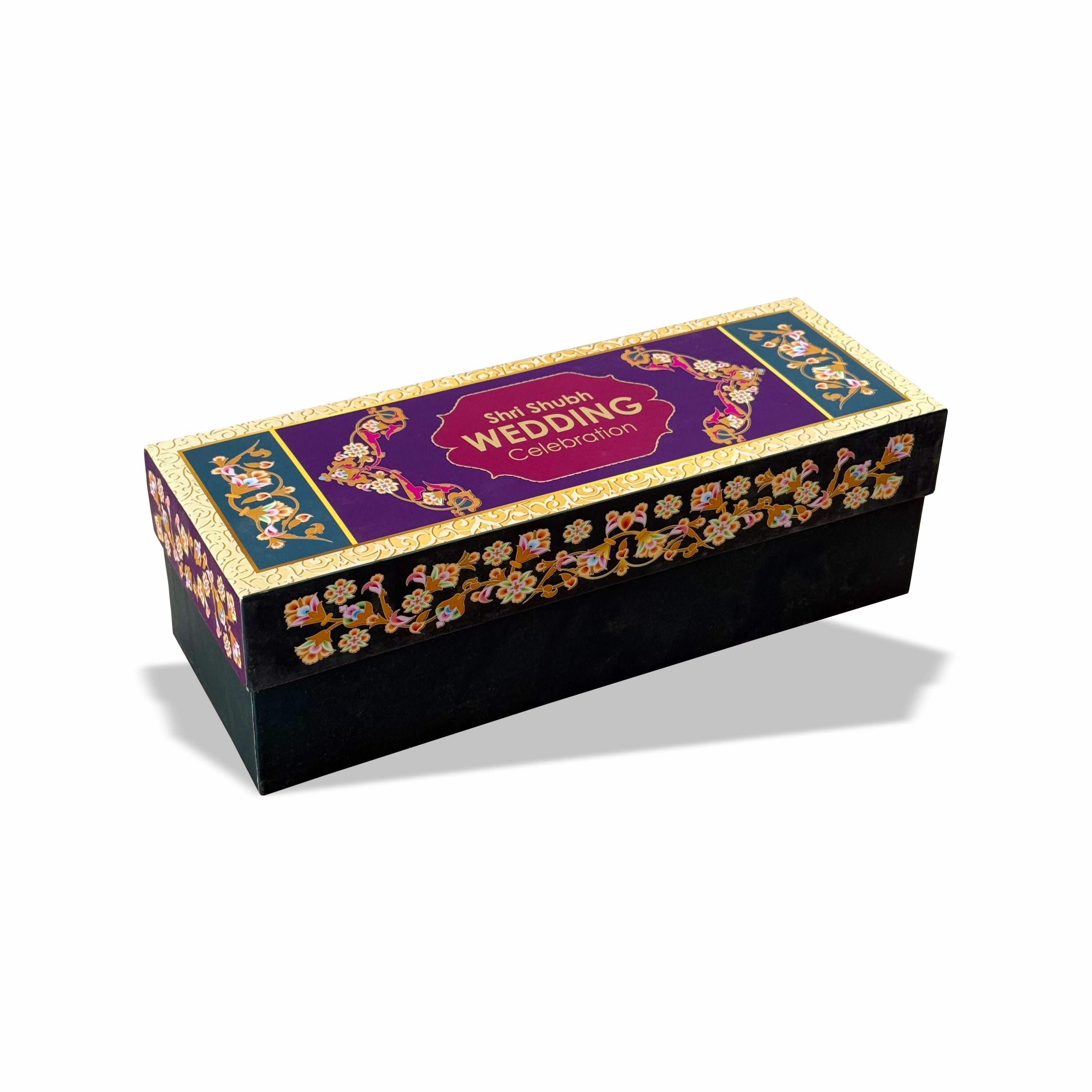 Gold Foil Three Jar Rigid Design 004 (11.3x4x3.4 inch)