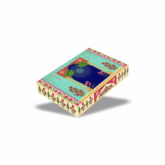 Turquoise Darbar 7.9x5.3x1.4 inch 1 /2 Kg Wedding Mithai Box