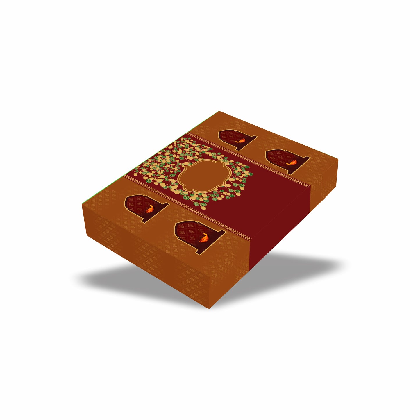 Shubh Aarambh 7.9x5.3x1.4 inch 1 /2 Kg Wedding Mithai Box