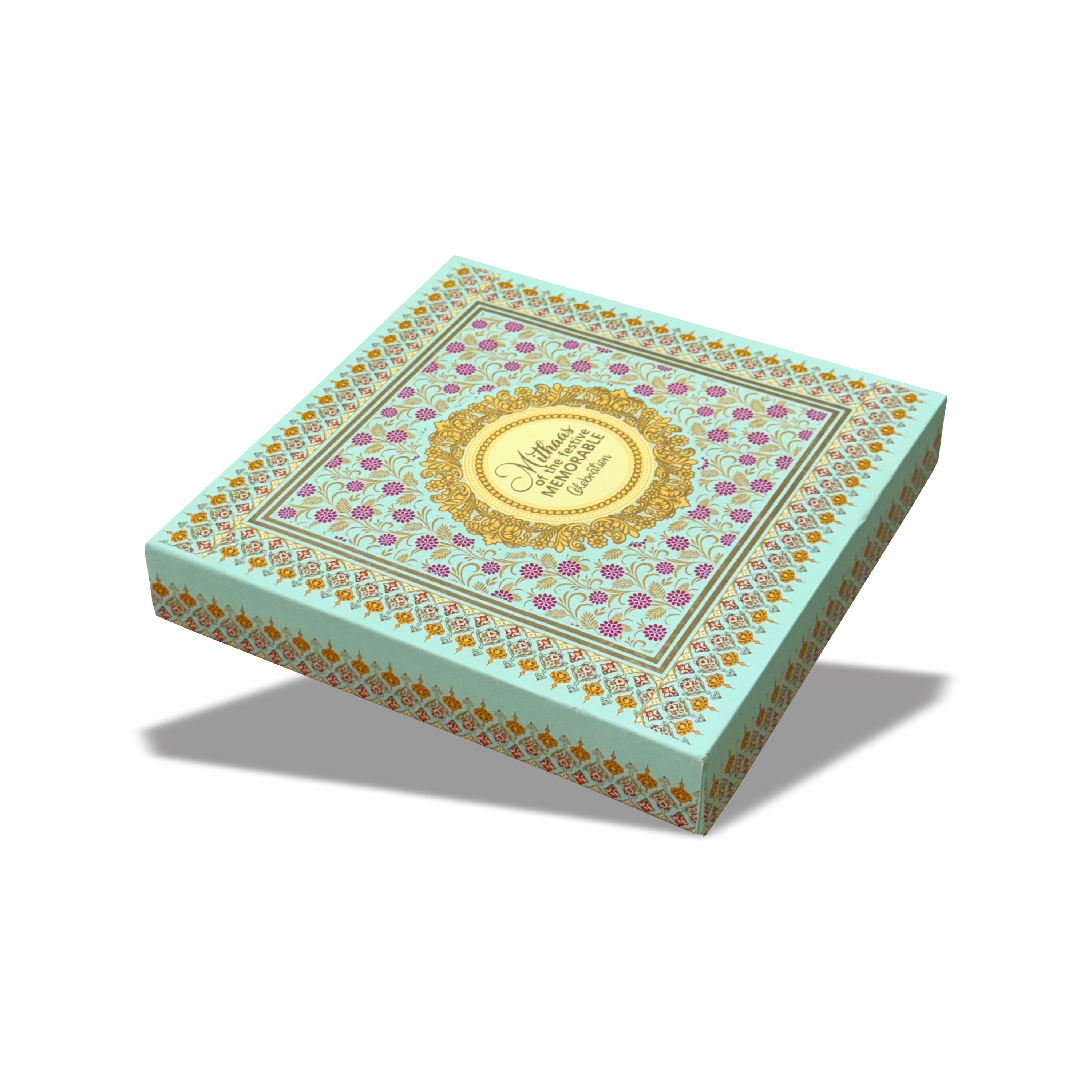 Festive Gold Foil Dry Fruit Box Top Bottom (Customisable)