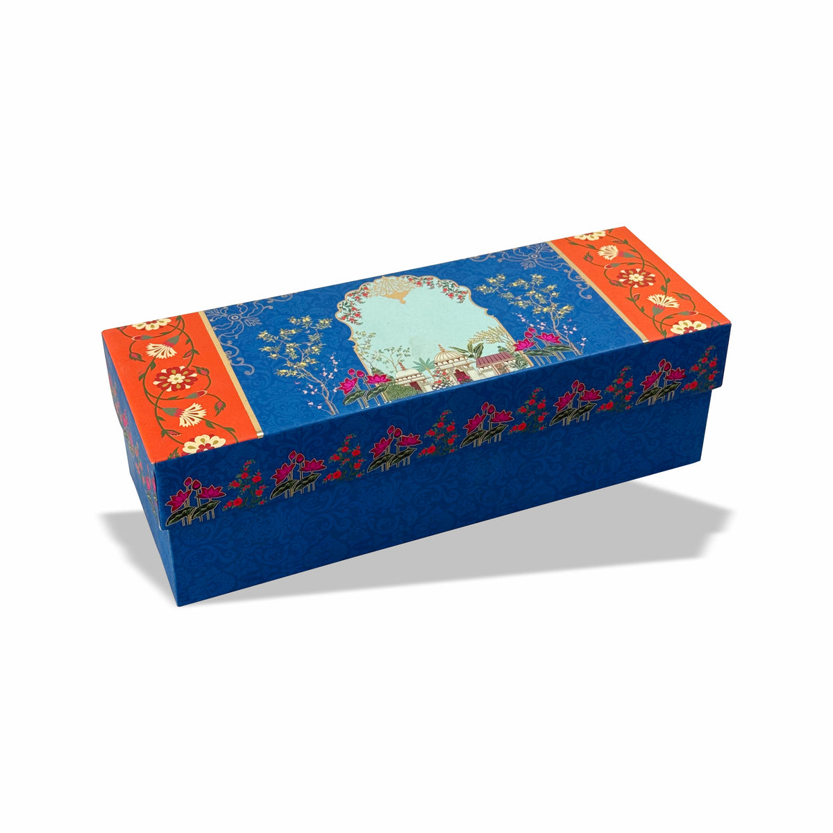 Shahi Darbar 2 Jar & 6 Chocolate Hamper Box (Rigid Top-Bottom Pattern) with Custom Logo Print