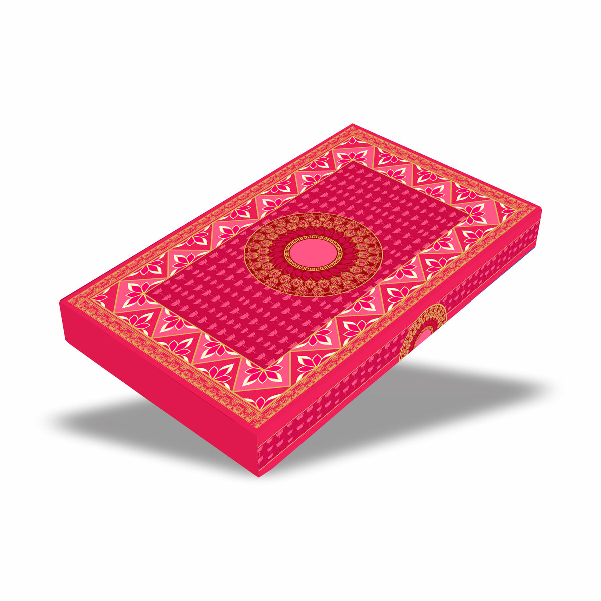 Gold Foil 1 Kg Mithai Box — Design Gulab-e-Shahi