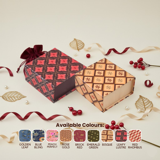 Gold Foil Magnetic Rigid Box (3.5x3.5x1.5 inch)