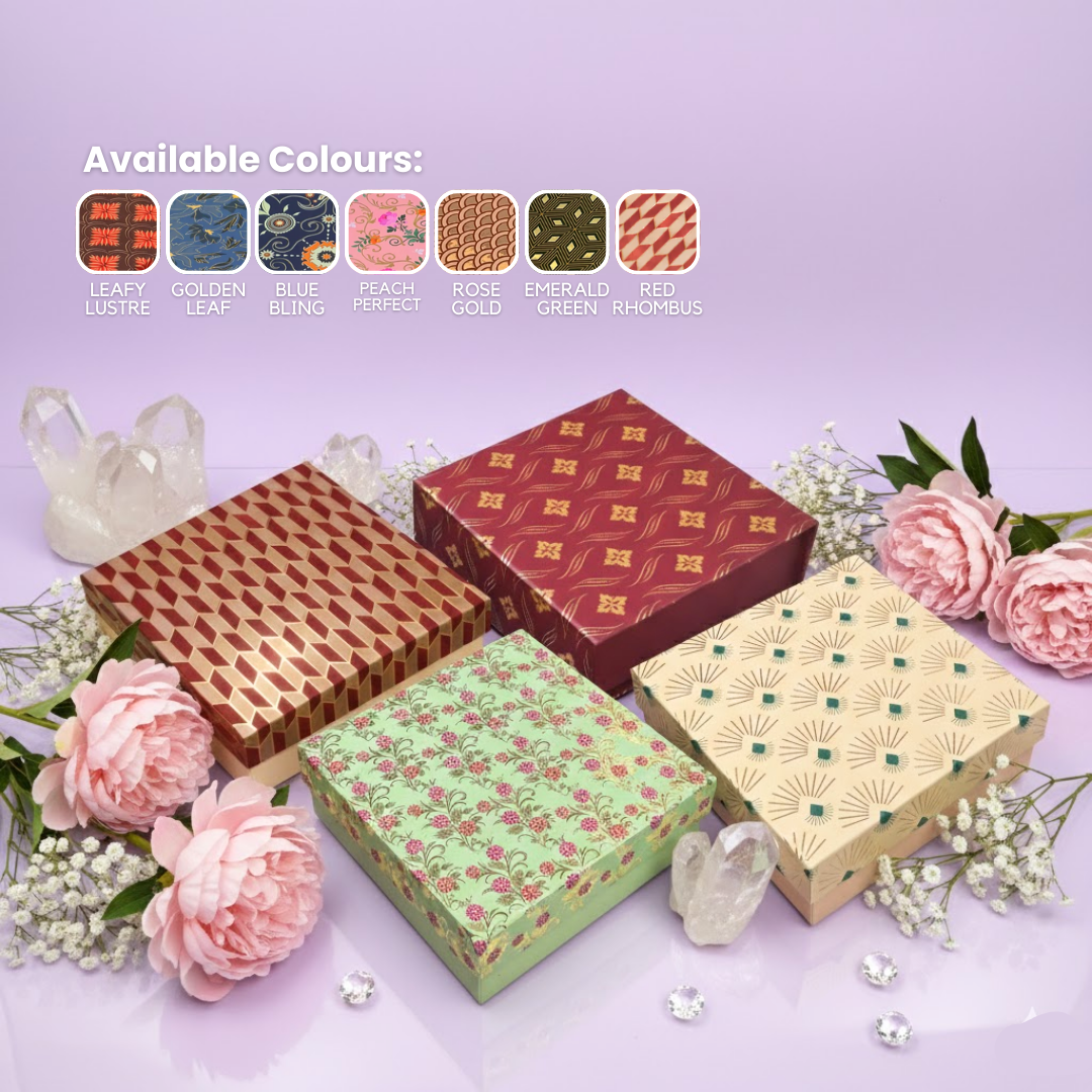 Gold Foil Rigid Top-Bottom (6x6x2inch)