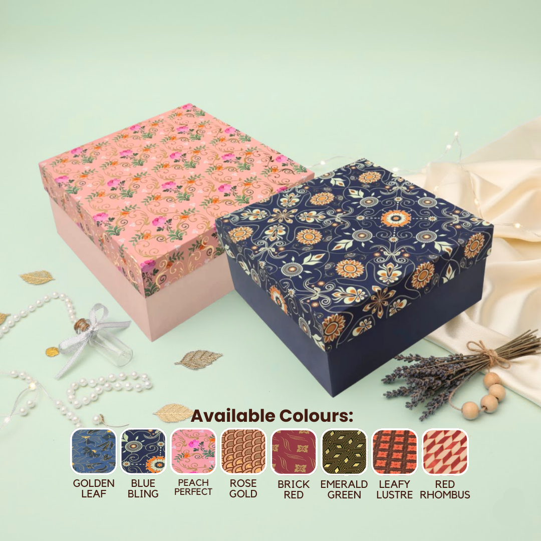 Gold Foil Rigid Top-Bottom (8x8x4 inch)