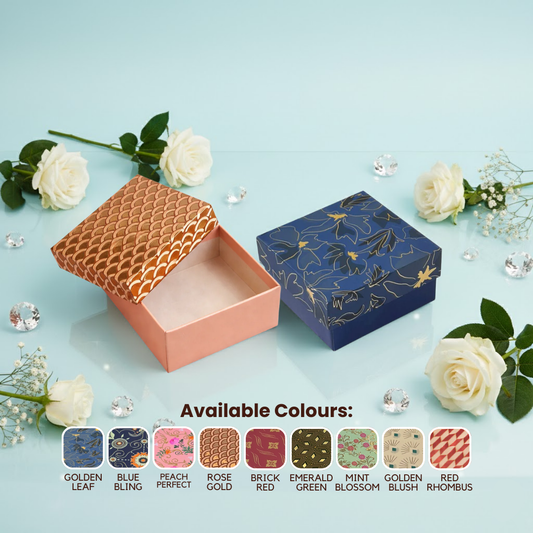 Gold Foil Rigid Top-Bottom (4x4x2 inch)