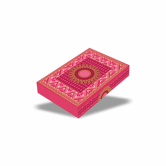 Gulab-e-Shahi 1/2 kg paper mithai box 7.9 x 5.3 x 1.4 inches