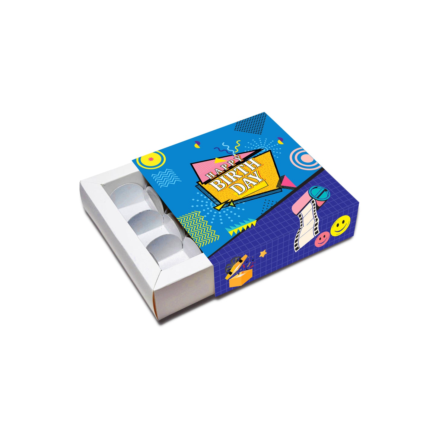 Happy Birthday Chocolate Box for 9 Cavity (ID 5x4.72x1.6 inch)