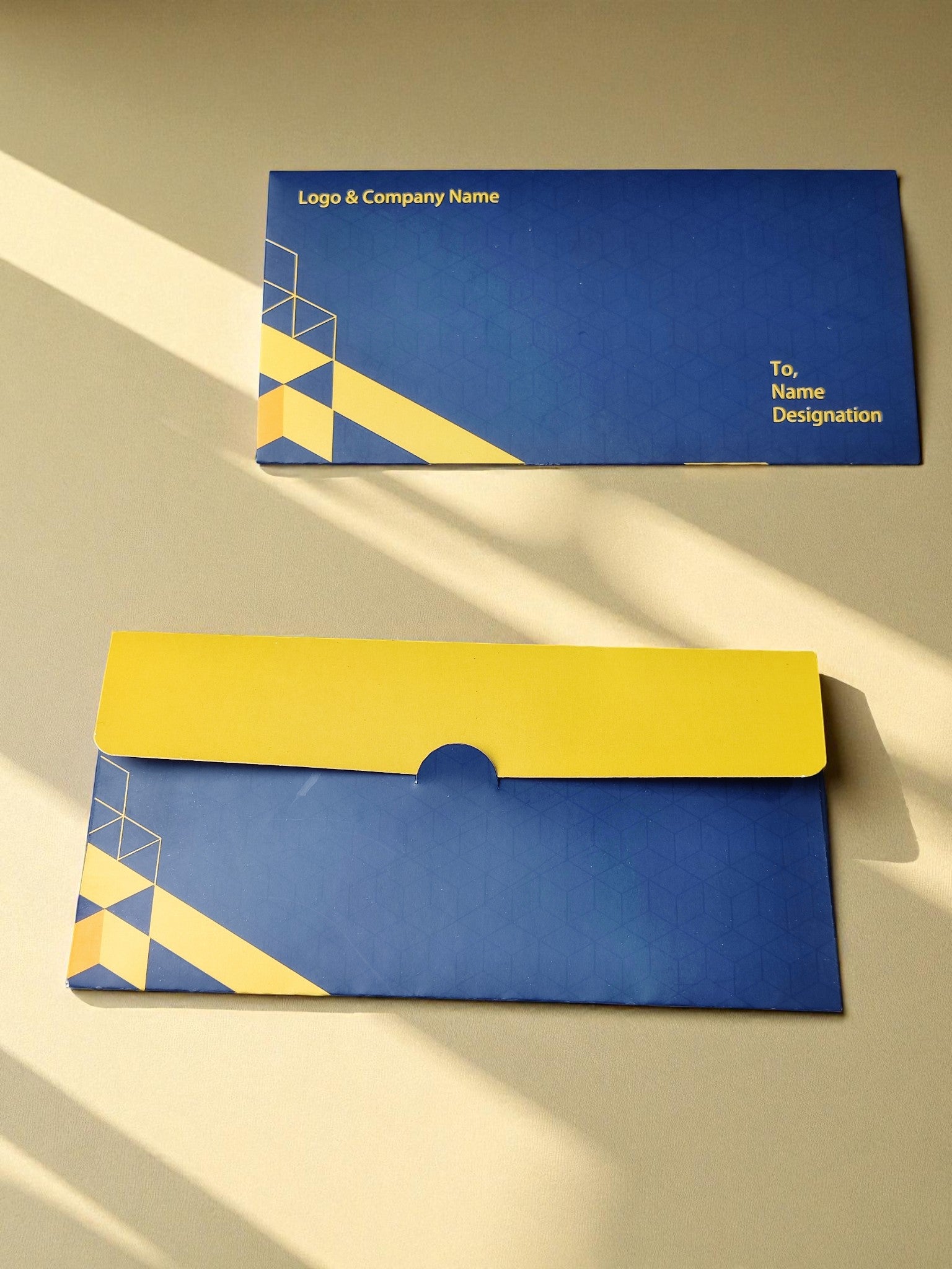 Navy Grid Envelope Collection– impressioncart