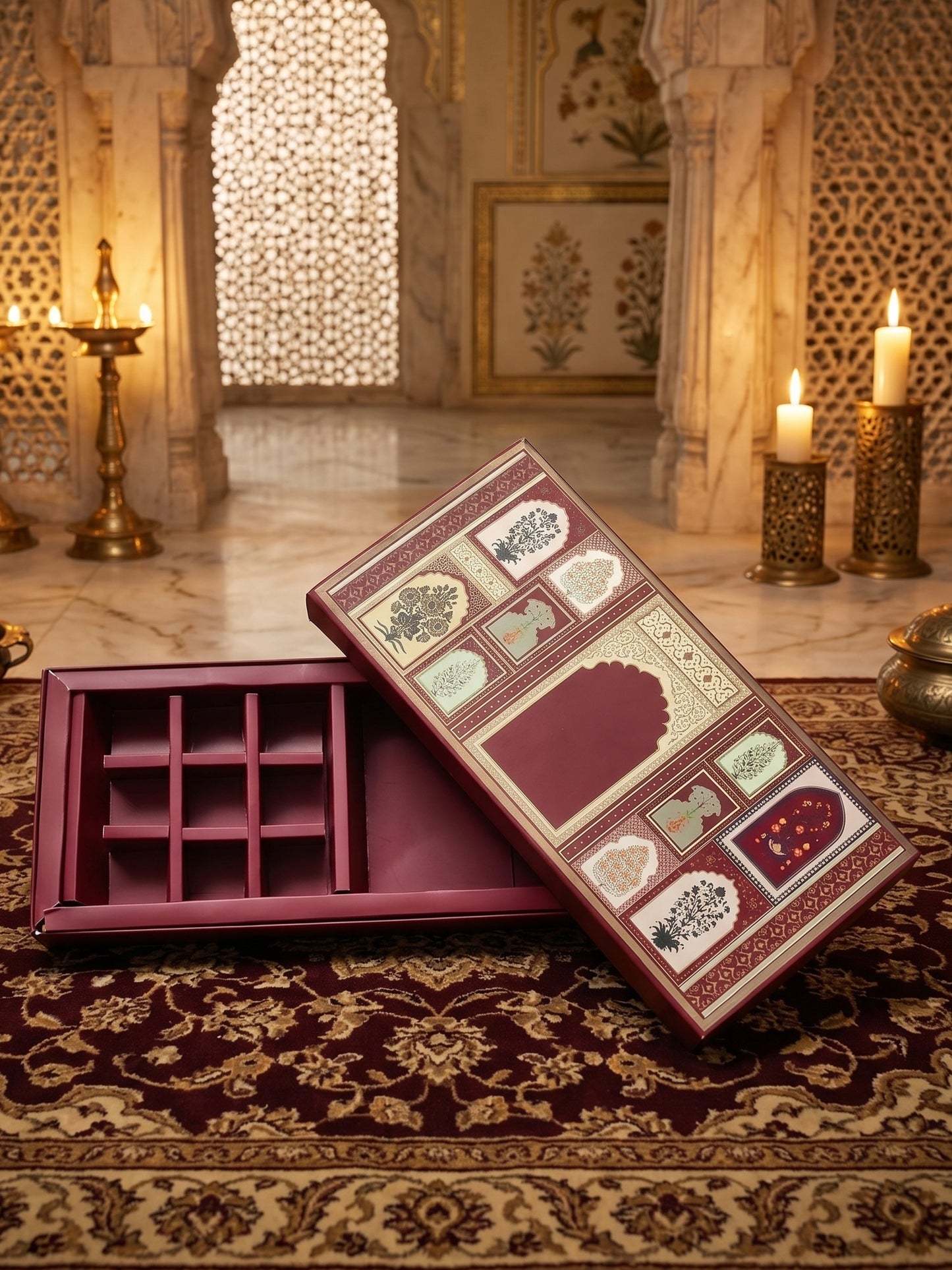 2 Brownie and 9 cavity Chocolate Hamper Box (ID 9.85x5x1.6 inch)