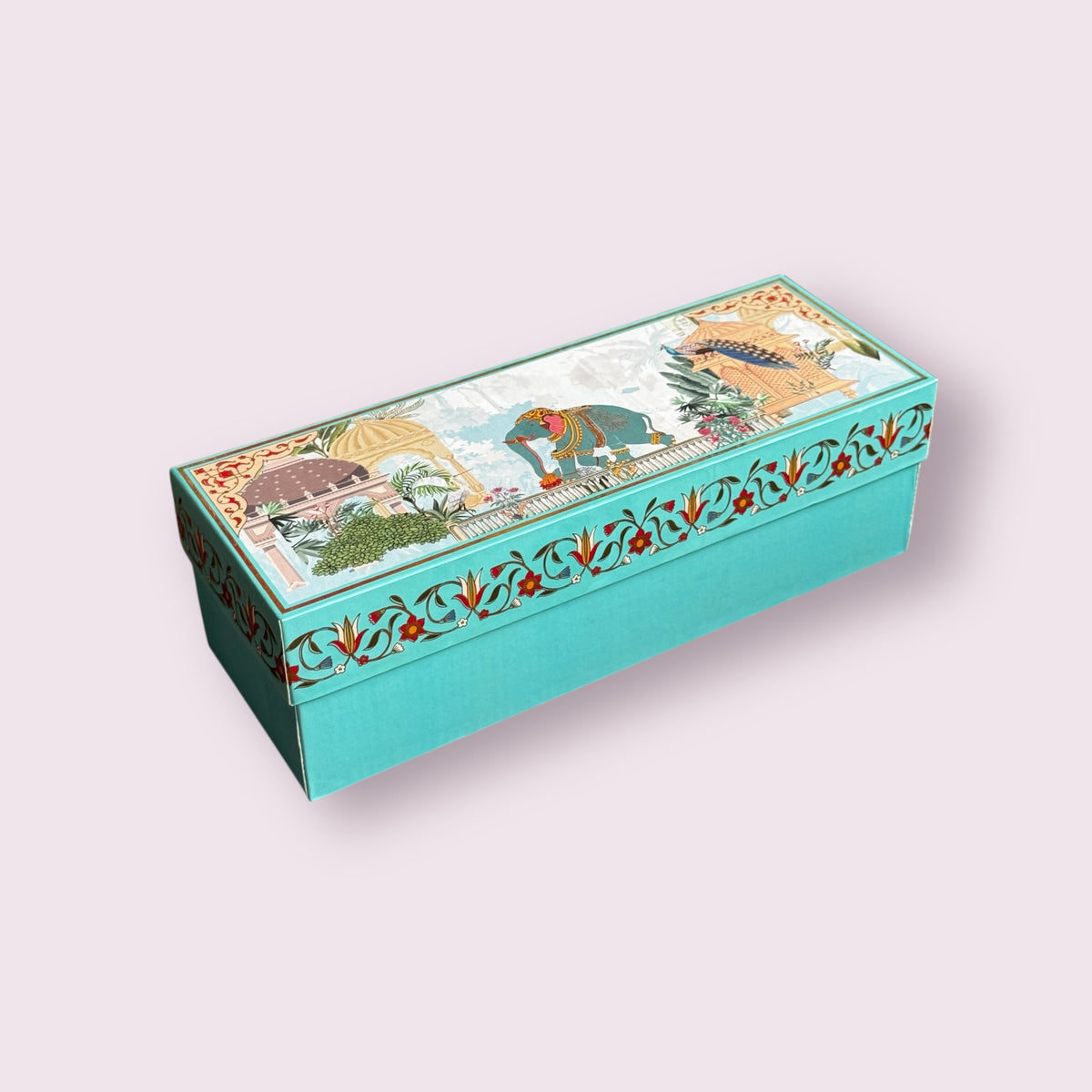 Gajraj Palace 2 Jar & 6 Chocolate  Hamper Box (Top-Bottom Pattern) with Custom Logo Print