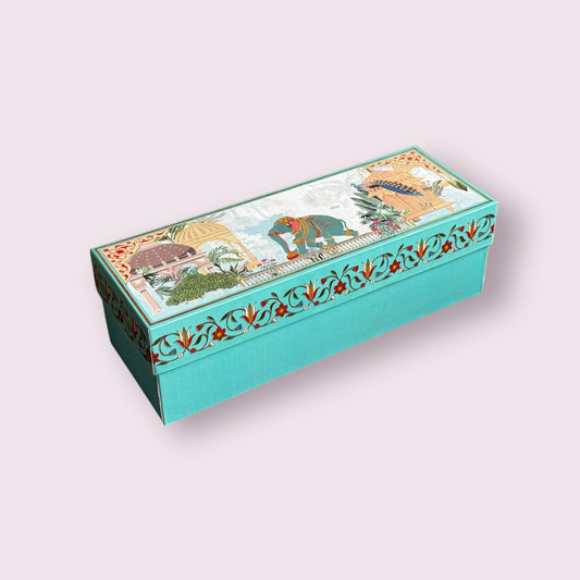 Gajraj Palace 2 Jar & 6 Chocolate  Hamper Box (Top-Bottom Pattern) with Custom Logo Print