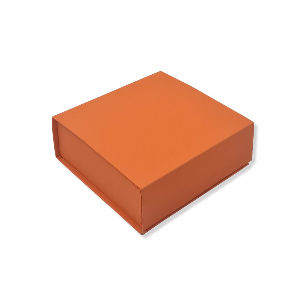 Orange Magnetic Rigid Hamper Box (6x6x2 inch)