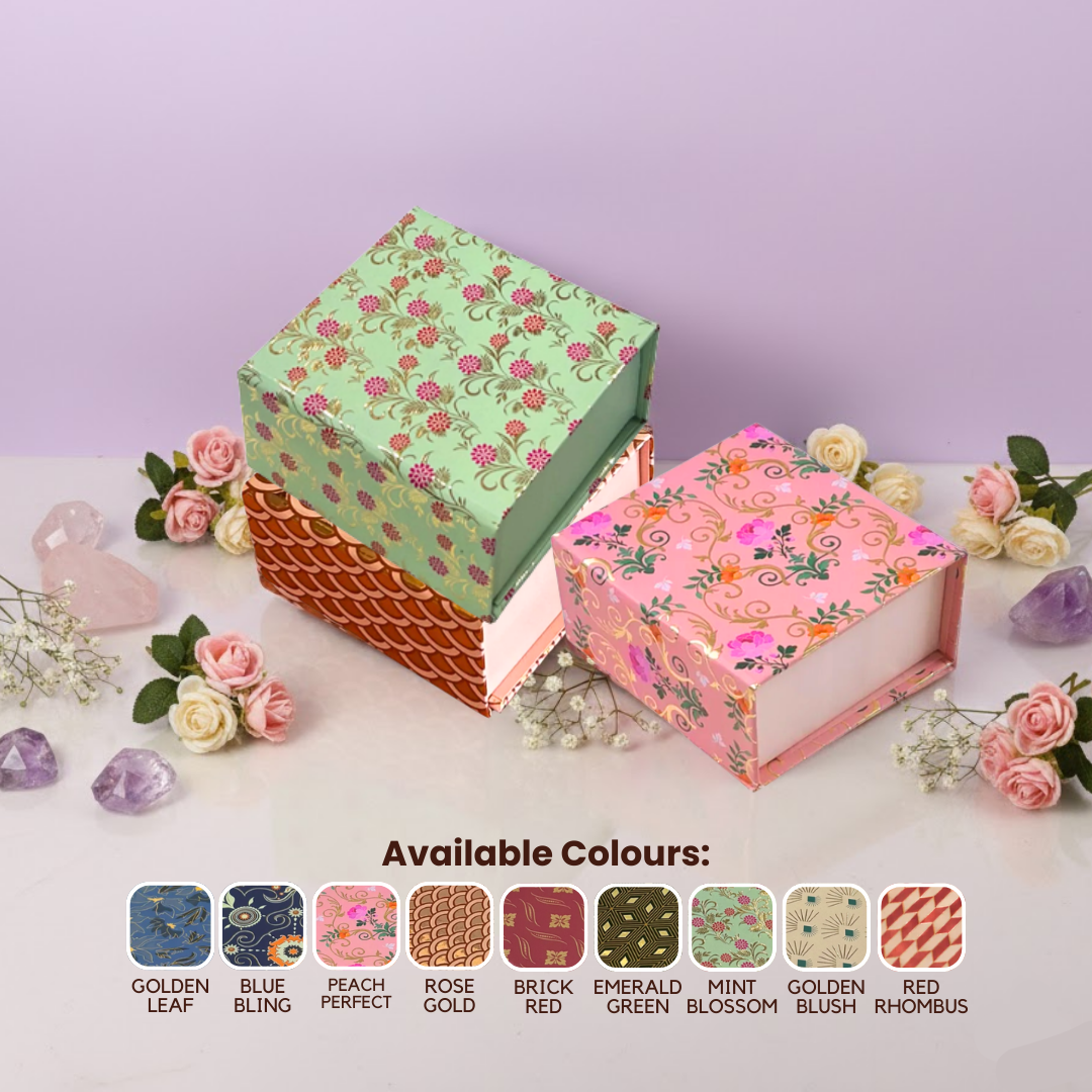 Gold Foil Magnetic Rigid Box (4x4x2 inch)