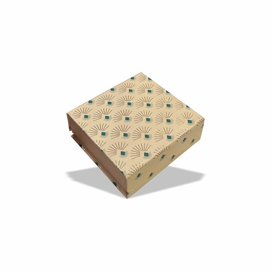 Golden Blush Magnetic Pattern : Rigid Hamper Box (6x6x2 inch)