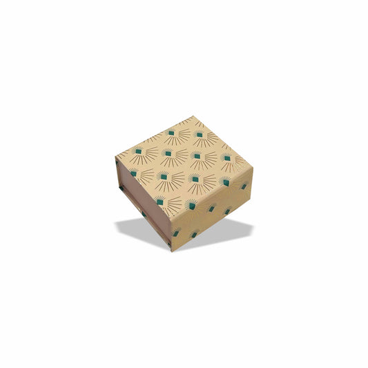 Golden Blush Gold Foil Magnetic Rigid Box (3.5x3.5x1.5 inch)
