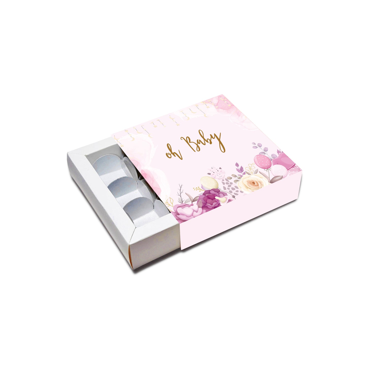 Oh Baby Chocolate Box for 9 Cavity (ID 5x4.72x1.6 inch)