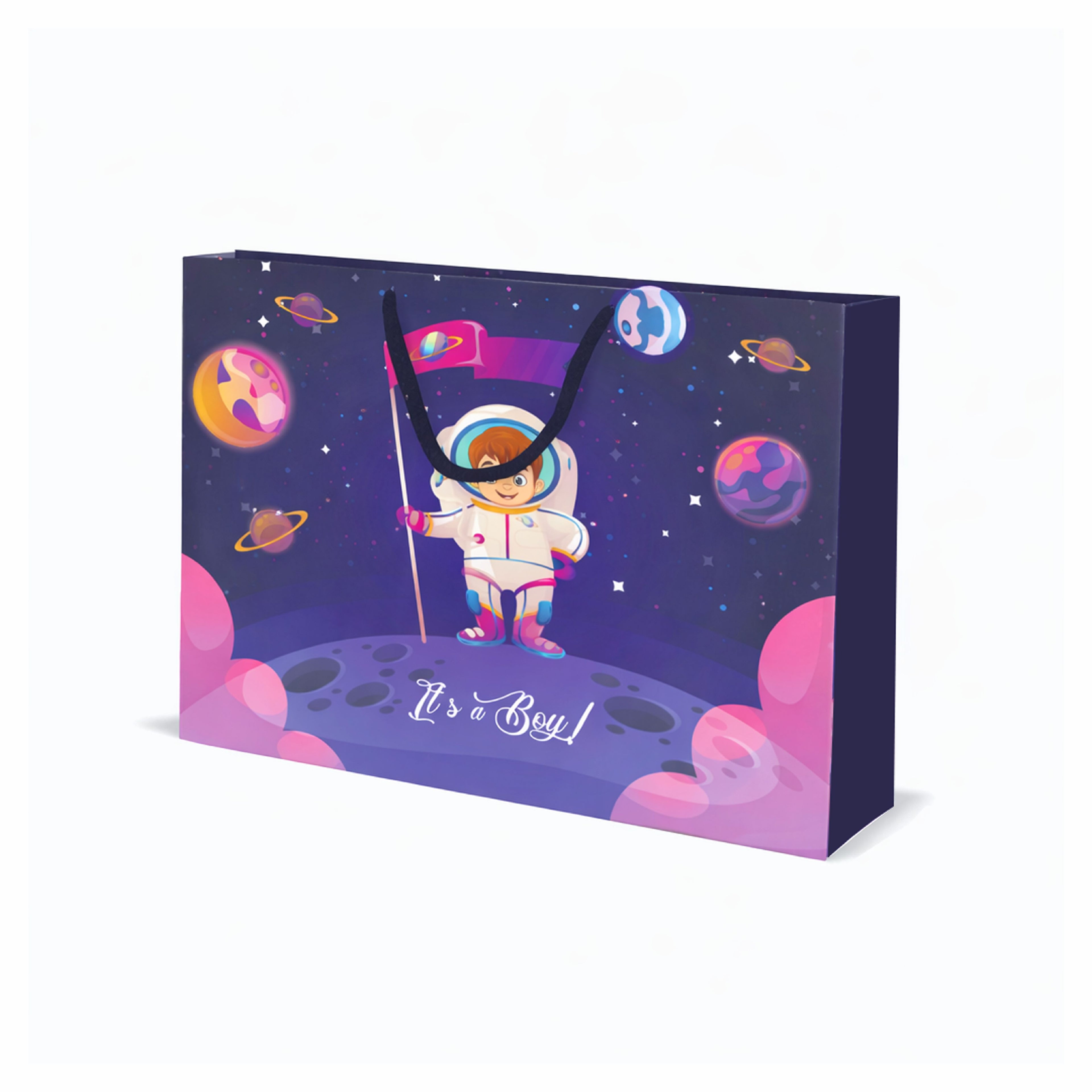 It's A Boy Theme Paper Bag 12x4.5x9 inch
