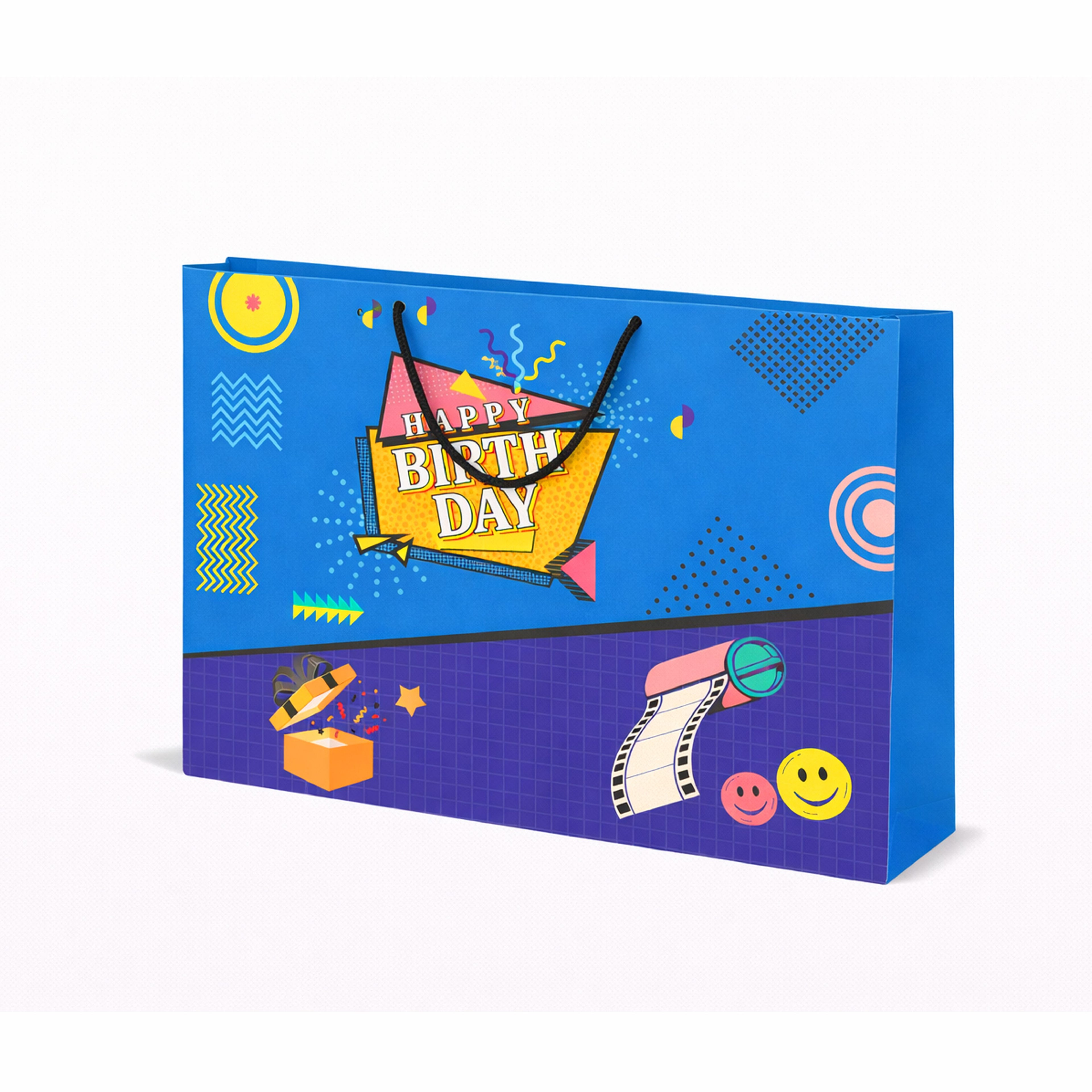 Happy Birthday Theme Paper Bag 12x4.5x9 inch