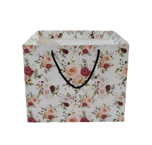 11x11x9 inch Paper Bag (Rose Pattern)