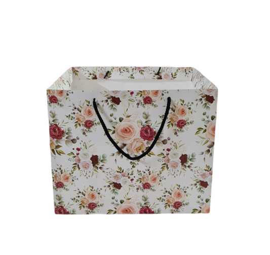 9x9x9 inch Paper Bag ( Rose Pattern )