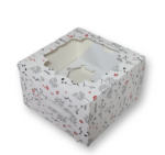 Flat Cup Cake Box (4 Cavity)