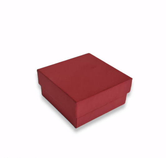 Red Top Bottom Rigid Box (3.5x3.5x1.5 inch)