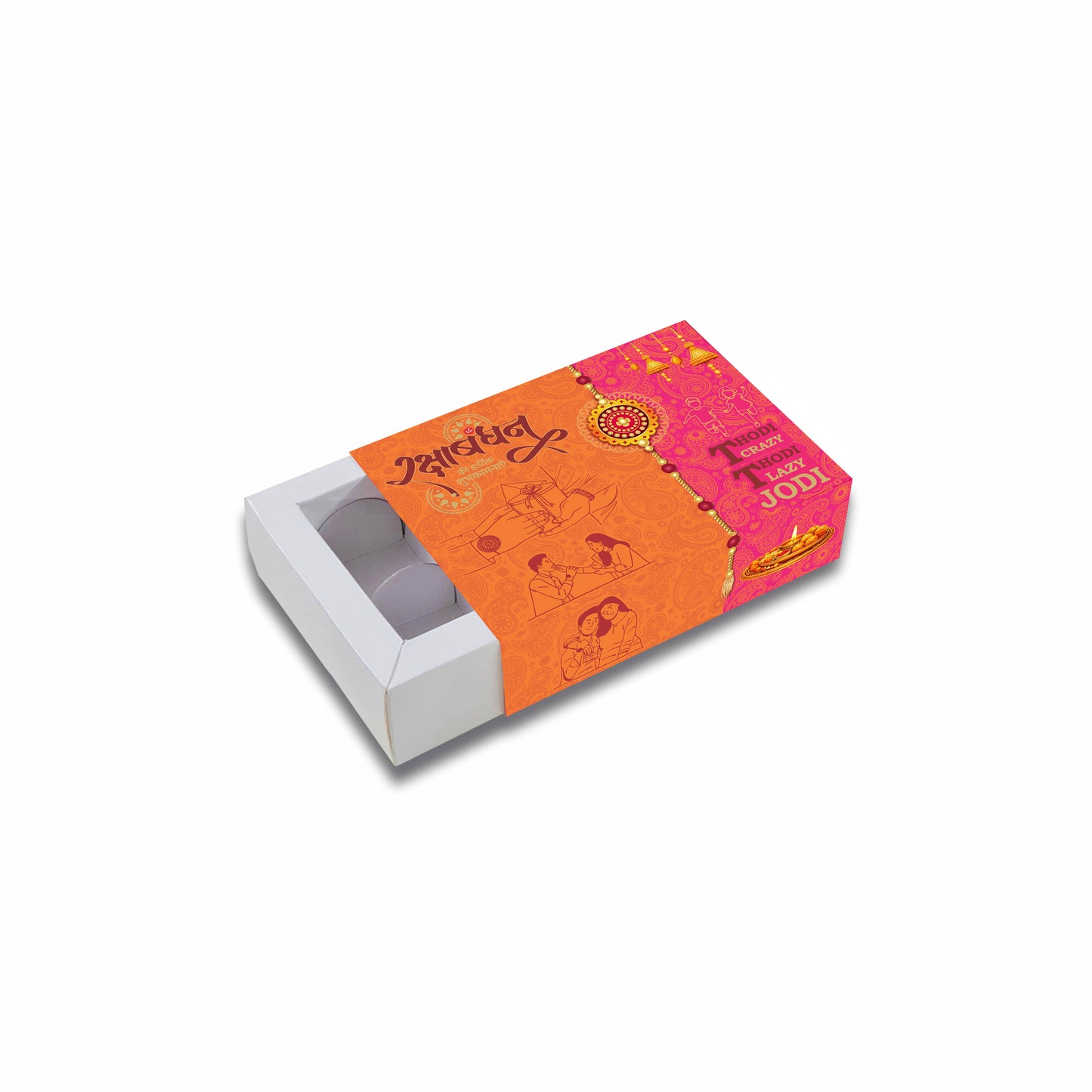 Raksha Bandhan Chocolate Box for 6 Cavity (ID 5x3.5x1.6 inch)
