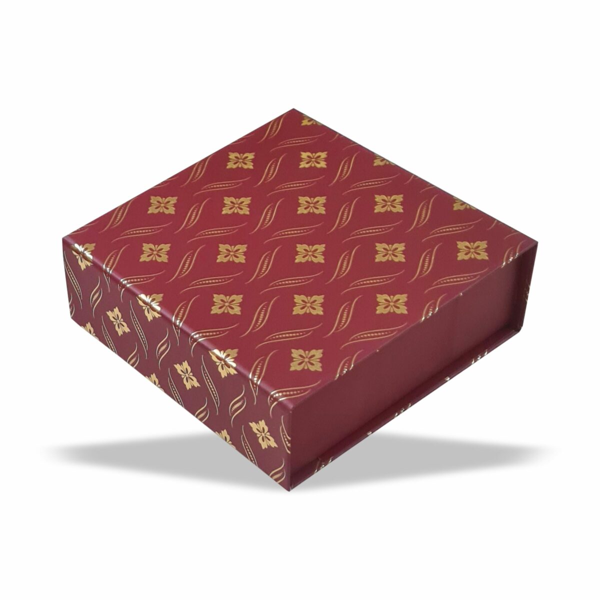 Brick Red Magnetic Rigid Hamper Box (6x6x2 inch)