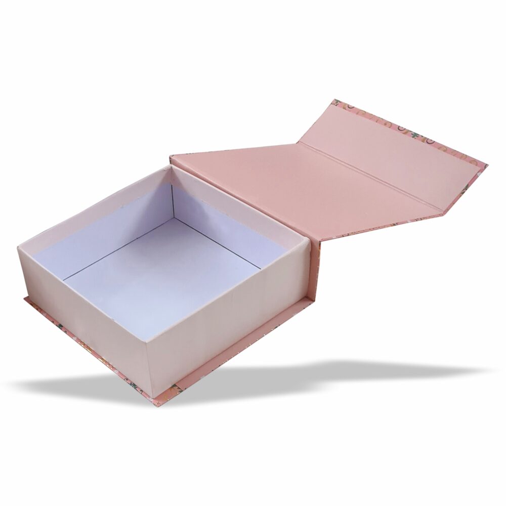 Peach Perfect Magnetic Rigid Hamper Box (6x6x2 inch)