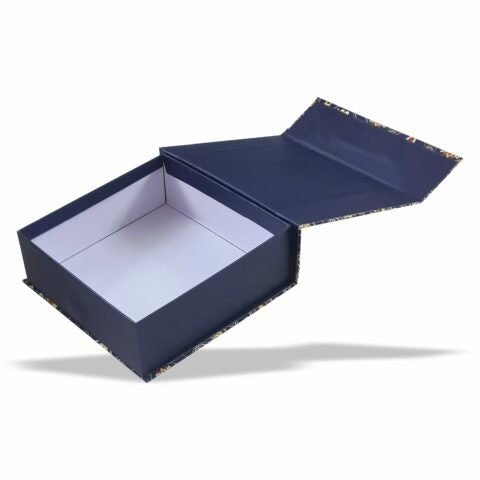 Blue Bling Magnetic Rigid Hamper Box (6x6x2 inch)