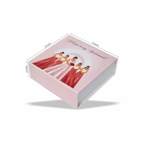 Bridesmaid Magnetic Rigid Hamper Box (6x6x2 inch)