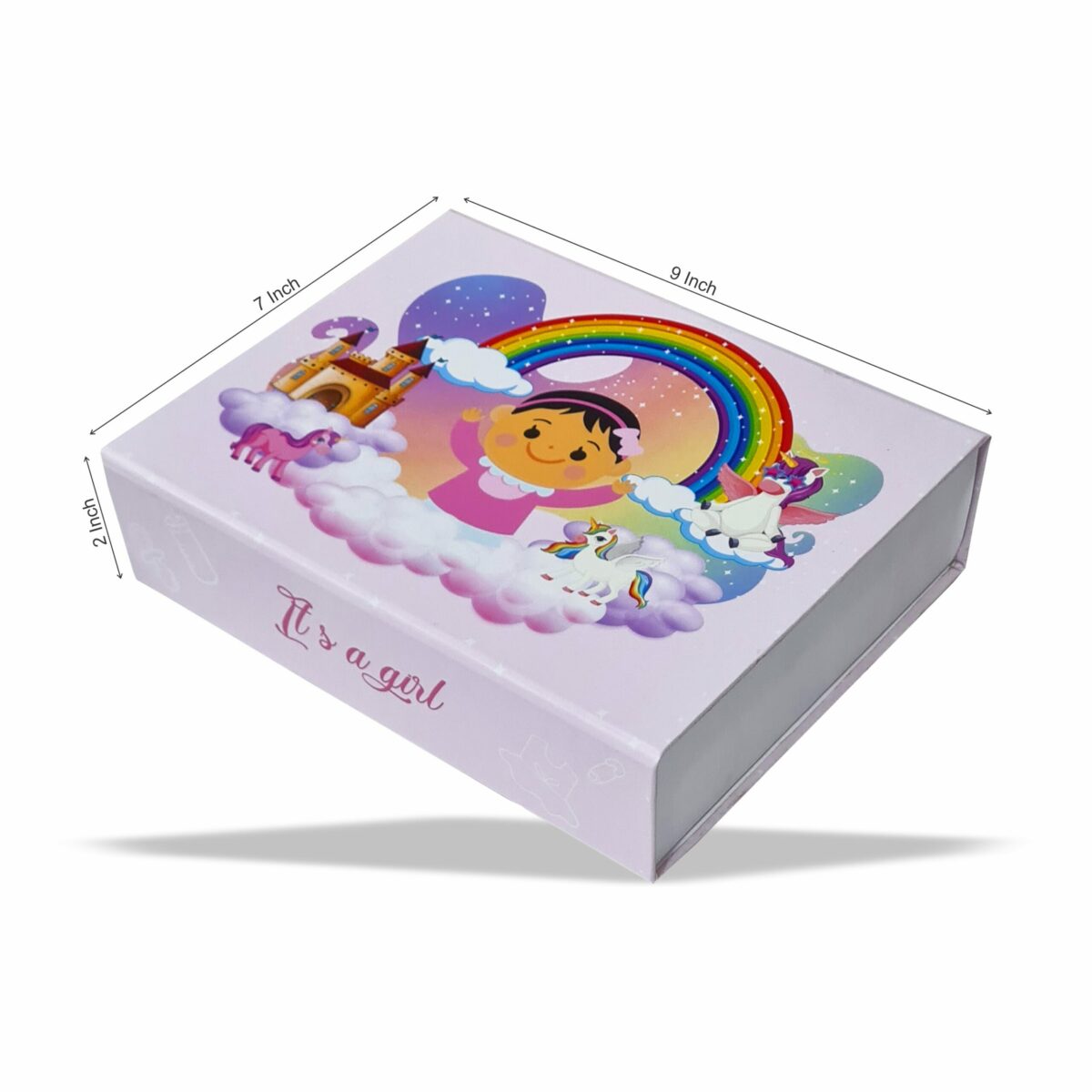 “It’s a girl” Magnetic Rigid Hamper Box