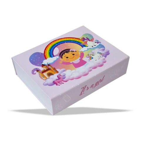 It's a girl? Magnetic Rigid Hamper Box (9x7x2 inch)